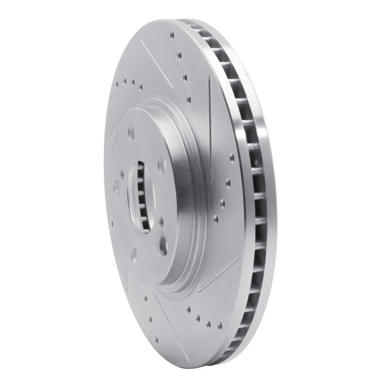 R1 99-07 Lexus ES300 Front Right Drilled & Slotted Silver Brake Rotor