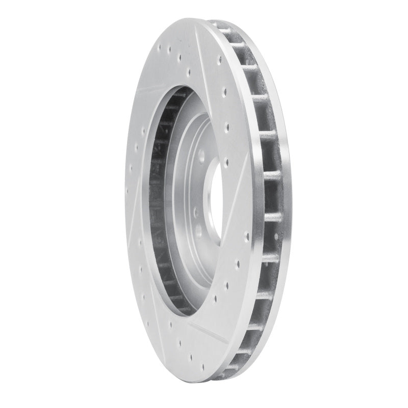 R1 91-93 Dodge STEALTH Front Left Drilled & Slotted Silver Brake Rotor