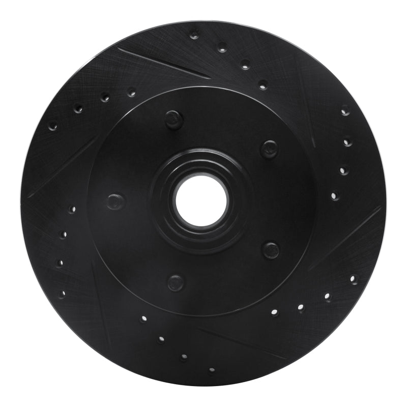 R1 67-74 Buick GS Front Right Drilled & Slotted Black Brake Rotor