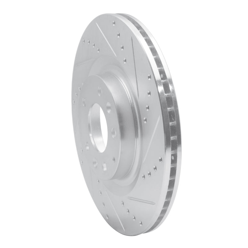 R1 04-11 Mazda RX-8 Front Right Drilled & Slotted Silver Brake Rotor