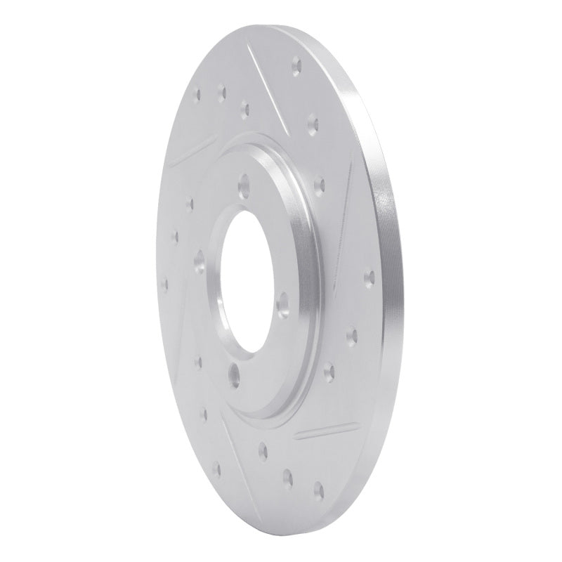 R1 70-79 Toyota Celica Front Right Drilled & Slotted Silver Brake Rotor