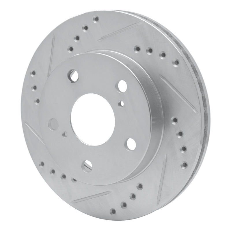 R1 91-94 Toyota Previa Front Left Drilled & Slotted Silver Brake Rotor