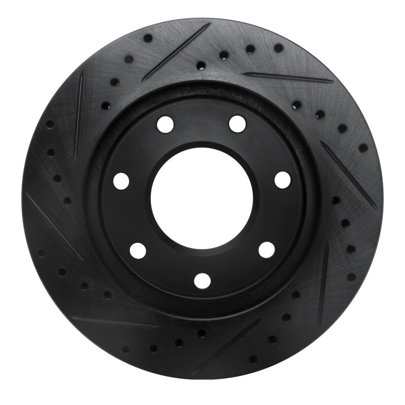 R1 97-04 Ford F-150 4WD Front Right Drilled & Slotted Black Brake Rotor