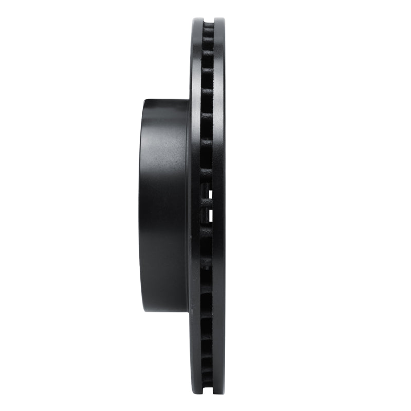 R1 82-90 Volvo 760 Series Front Left Drilled & Slotted Black Brake Rotor