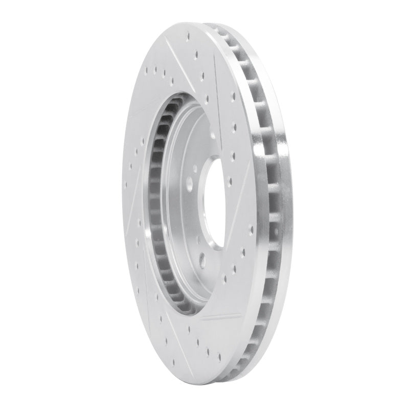 R1 91-96 Acura NSX Front Left Drilled & Slotted Silver Brake Rotor