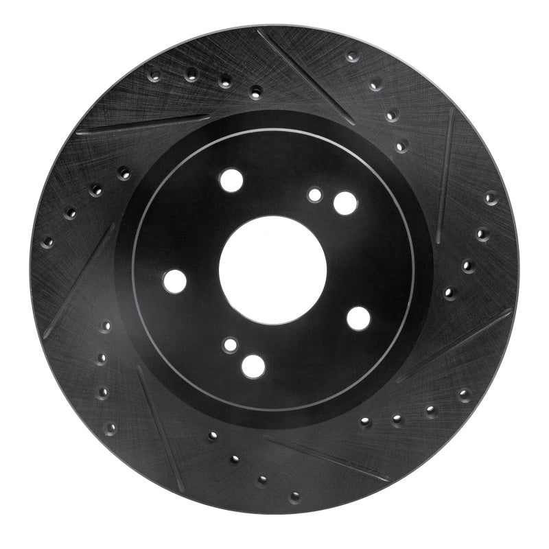 R1 06-17 Suzuki Grand Vitara (Mexico) Front Right Drilled & Slotted Black Brake Rotor