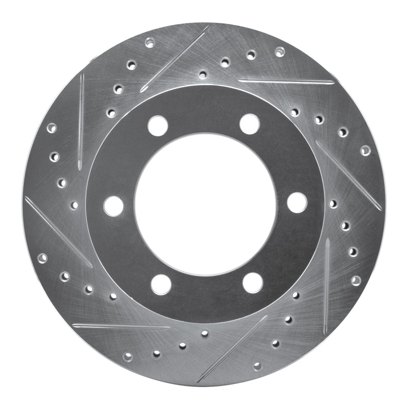 R1 95-04 Toyota 4Runner Front Left Drilled & Slotted Silver Brake Rotor