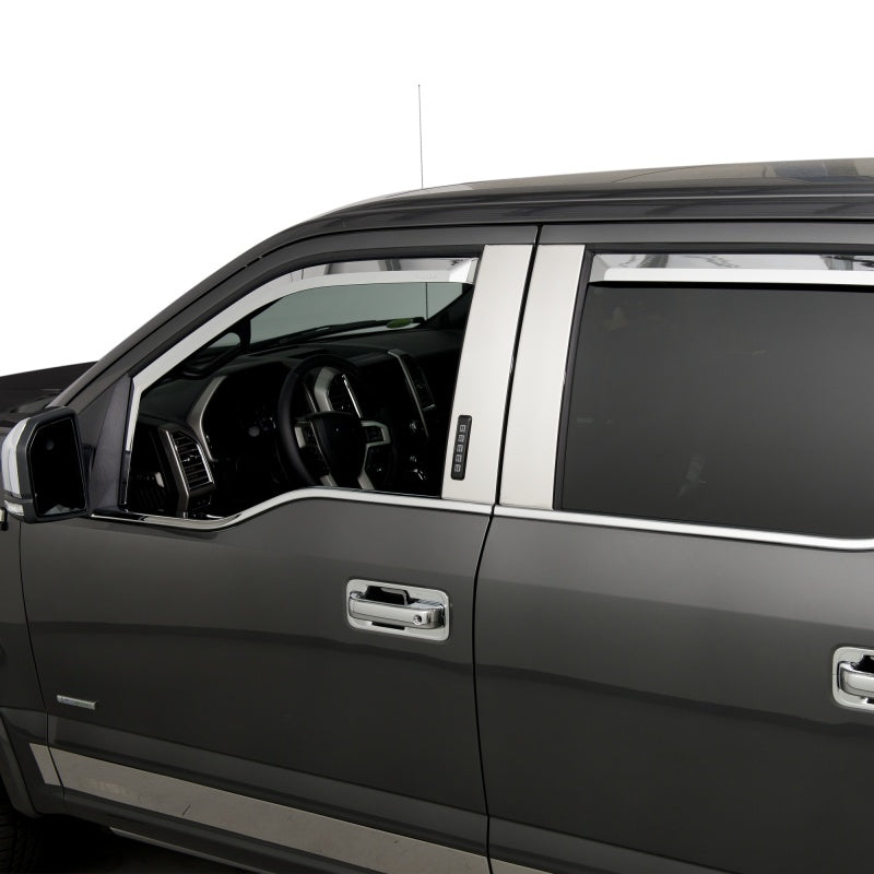 Putco 17-20 Ford SuperDuty - Crew Cab (Set of 4) Element Chrome Window Visors