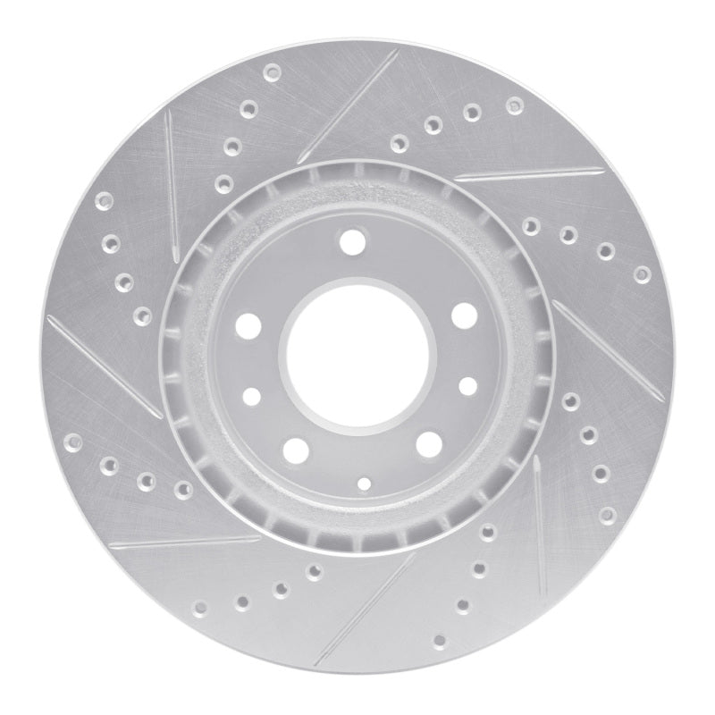 R1 04-08 Mazda RX-8 Front Right Drilled & Slotted Silver Brake Rotor