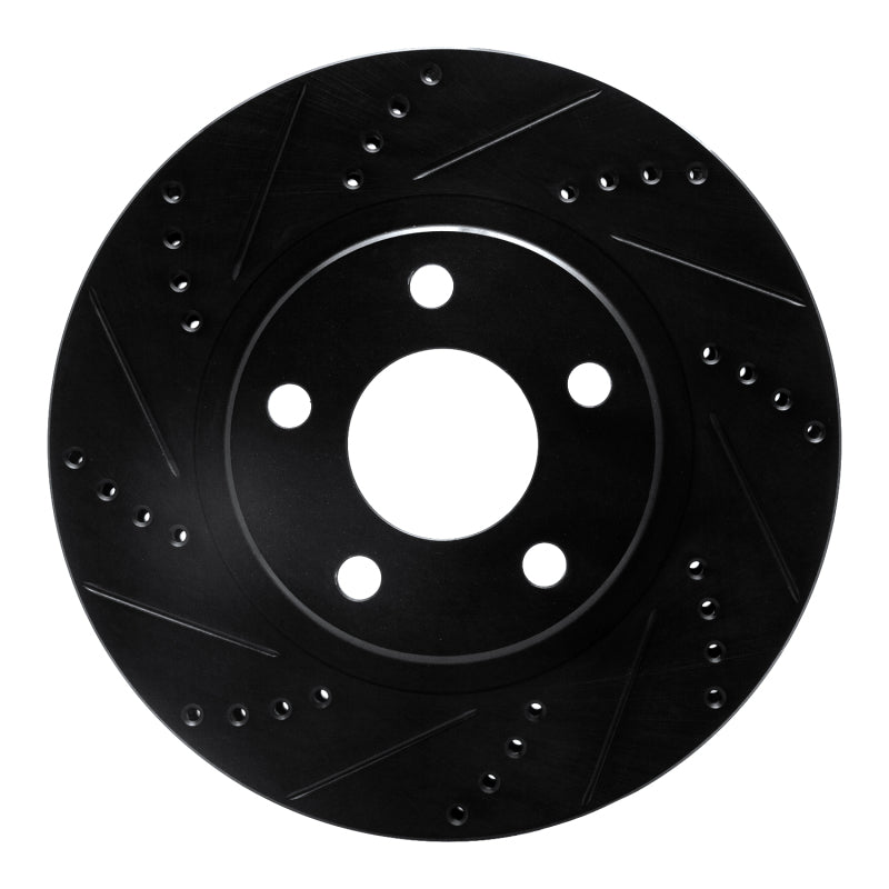 R1 97-05 Buick Park Avenue Front Left Drilled & Slotted Black Brake Rotor