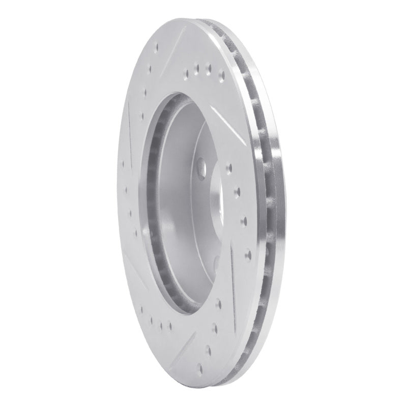 R1 99-05 Toyota Echo Front Right Drilled & Slotted Silver Brake Rotor