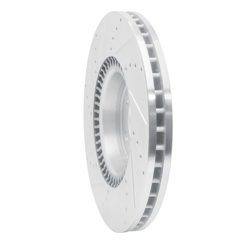 R1 2012-2018 Audi A6 (USA/Canada) Front Right Drilled & Slotted Silver Brake Rotor