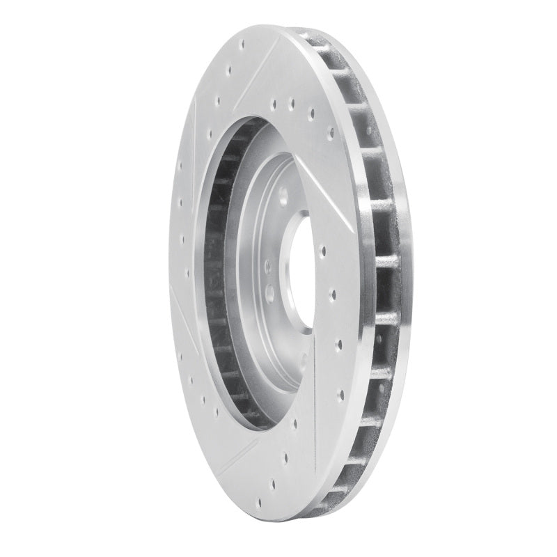 R1 91-93 Dodge STEALTH Front Right Drilled & Slotted Silver Brake Rotor