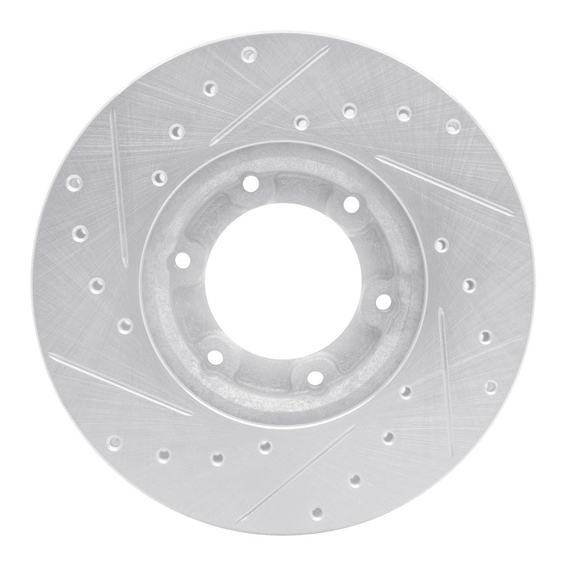 R1 87-88 Toyota Pickup Front Right Drilled & Slotted Silver Brake Rotor