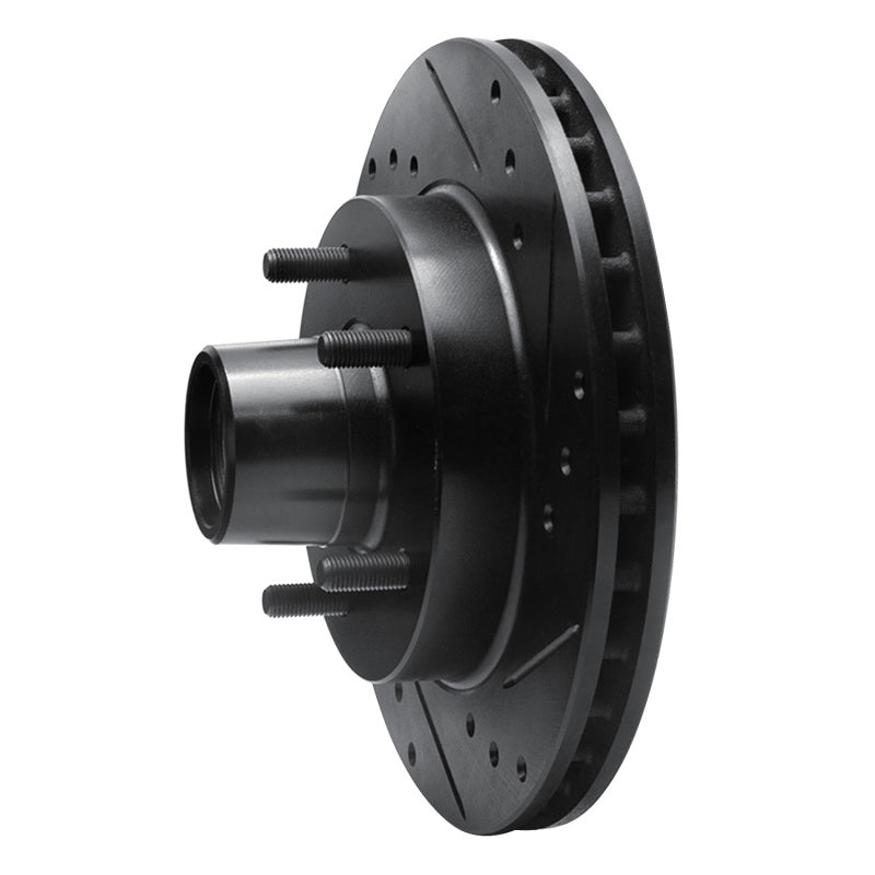R1 1982-1995 Buick Regal Front Right Drilled & Slotted Black Brake Rotor