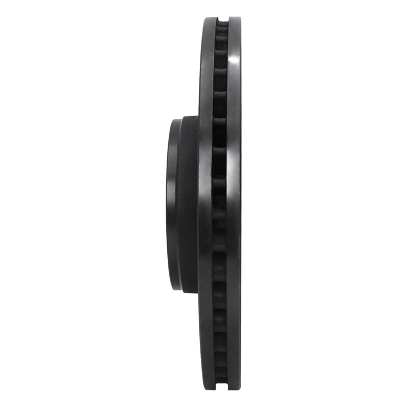 R1 05-11 Audi A6 Quattro Front Left Drilled & Slotted Black Brake Rotor