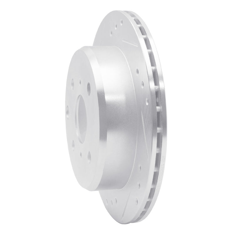 R1 82-85 Toyota Celica Rear Left Drilled & Slotted Silver Brake Rotor