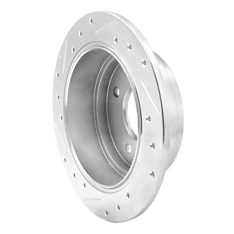 R1 90-92 Infiniti M30 Rear Right Drilled & Slotted Silver Brake Rotor