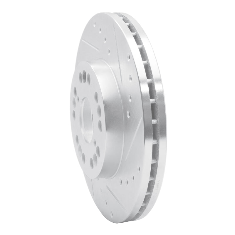 R1 91-92 Lexus LS400 Front Right Drilled & Slotted Silver Brake Rotor