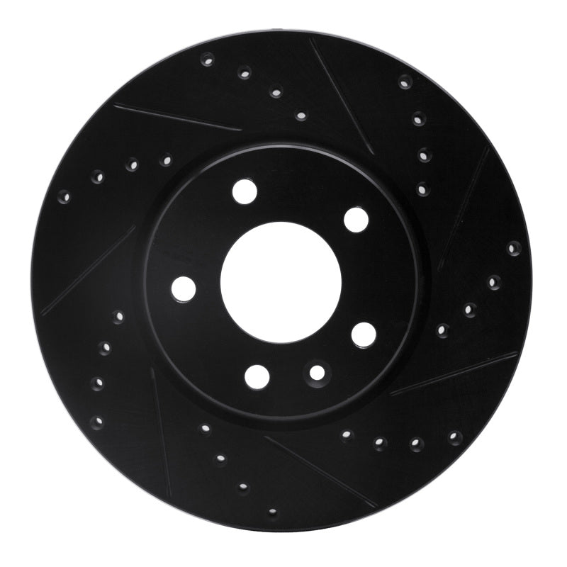 R1 2011-2025 Buick LaCrosse Front Right Drilled & Slotted Black Brake Rotor