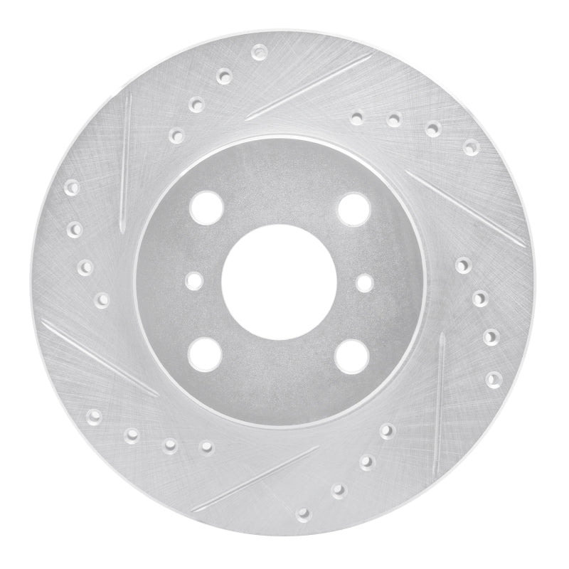 R1 92-95 Toyota Paseo Front Left Drilled & Slotted Silver Brake Rotor