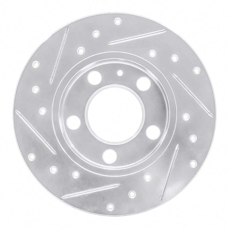 R1 98-24 Audi A1 (Mexico) Rear Right Drilled & Slotted Silver Brake Rotor