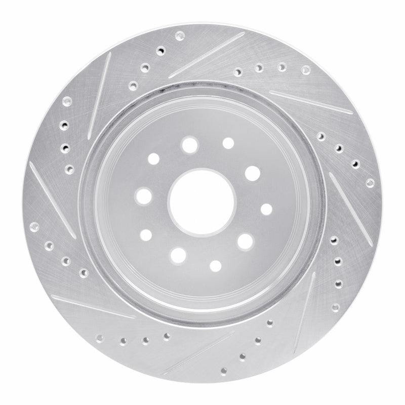 R1 93-98 Toyota Supra Rear Right Drilled & Slotted Silver Brake Rotor
