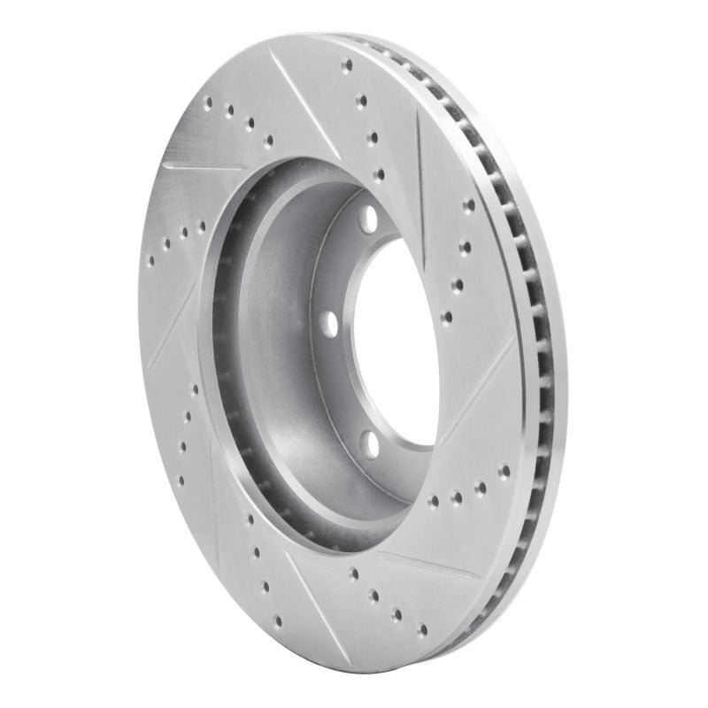 R1 00-07 Toyota SEQUOIA Front Left Drilled & Slotted Silver Brake Rotor