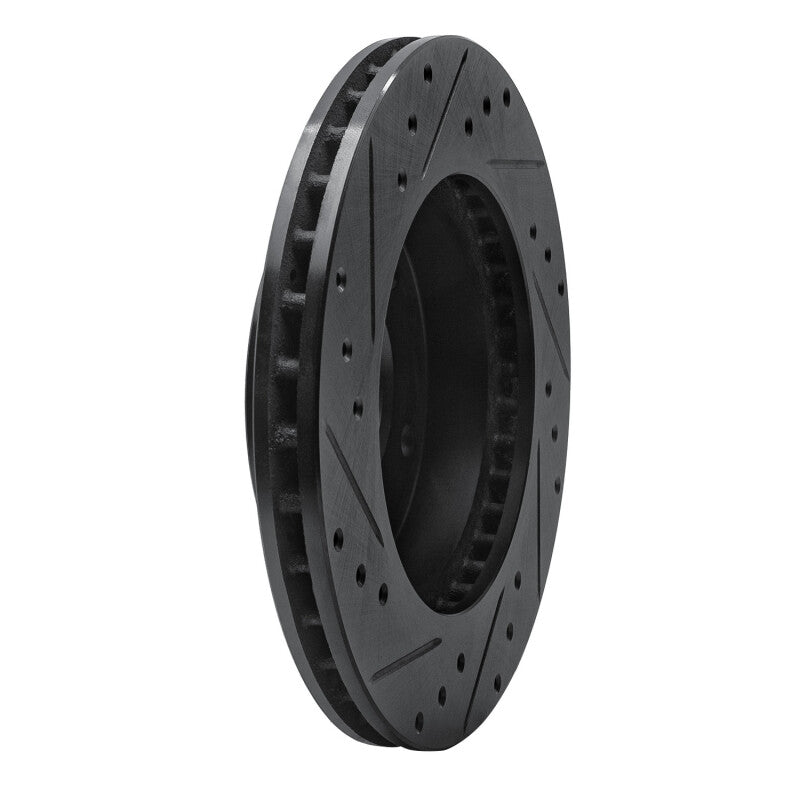 R1 77-80 Buick LeSabre Rear Right Drilled & Slotted Black Brake Rotor