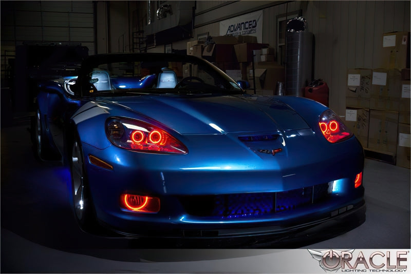 Oracle 05-13 Chevrolet Corvette C6 LED Fog Light Halo Kit - Green
