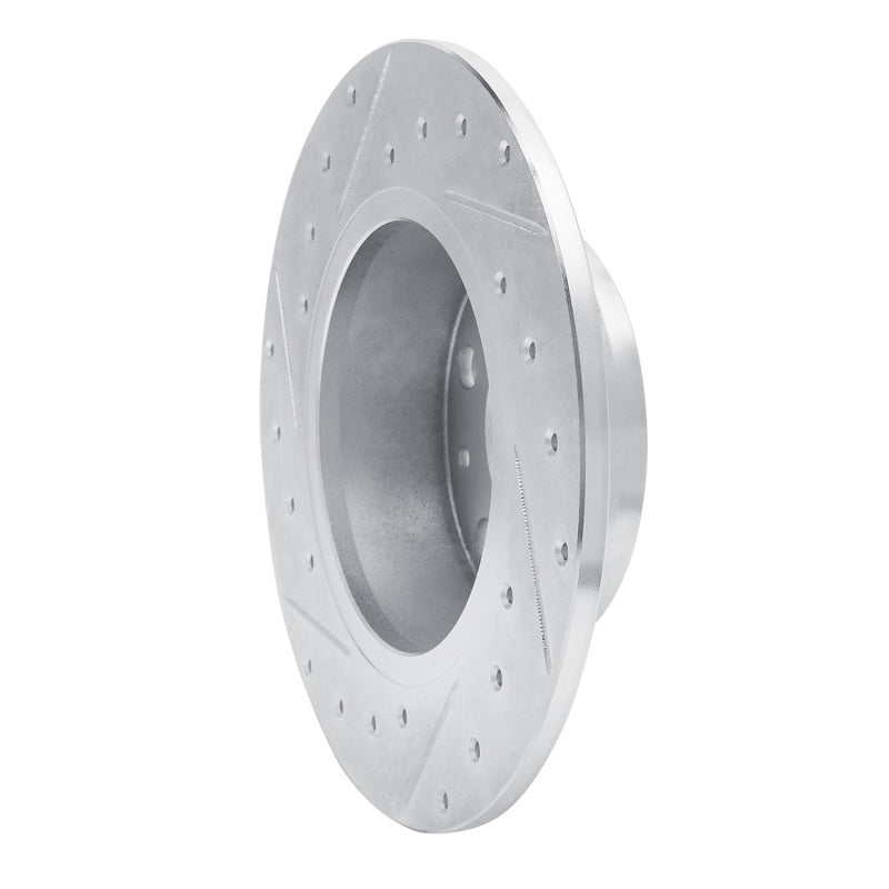 R1 17-25 Audi Q2 (Mexico) Rear Right Drilled & Slotted Silver Brake Rotor