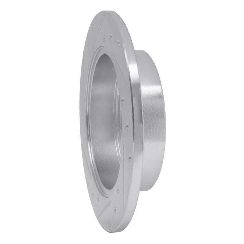 R1 06-18 Lexus HS250H Rear Right Drilled & Slotted Silver Brake Rotor