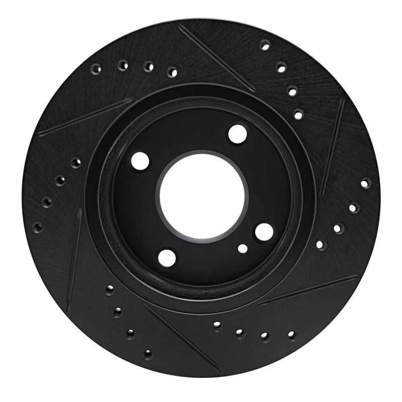 R1 11-19 Ford Figo (Mexico) Front Left Drilled & Slotted Black Brake Rotor