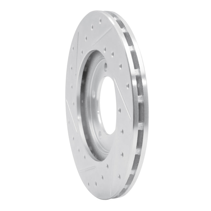 R1 79-83 Toyota Pickup Front Right Drilled & Slotted Silver Brake Rotor