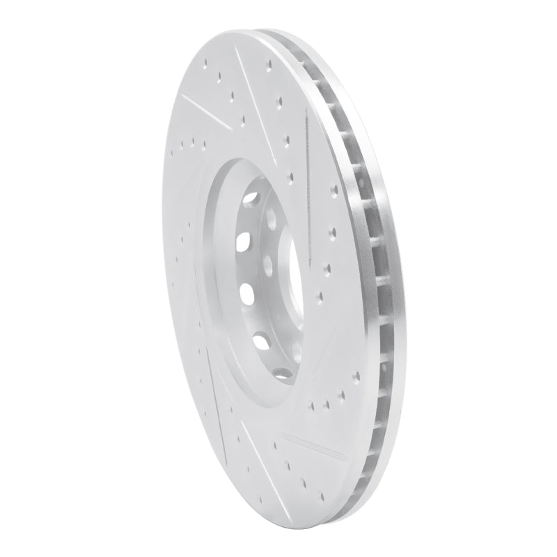 R1 97-06 Audi A6 (USA/Canada) Front Left Drilled & Slotted Silver Brake Rotor