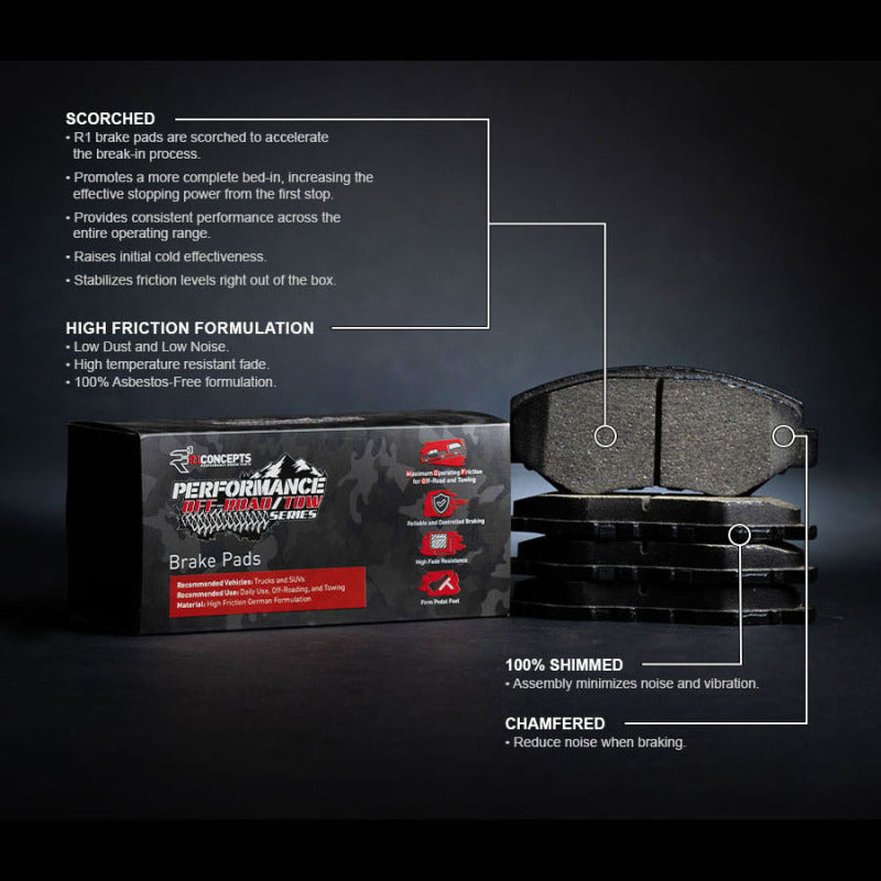R1 2015-2020 Chevrolet Colorado Front Performance Off-Road/Tow Brake Pads & Hardware Kit