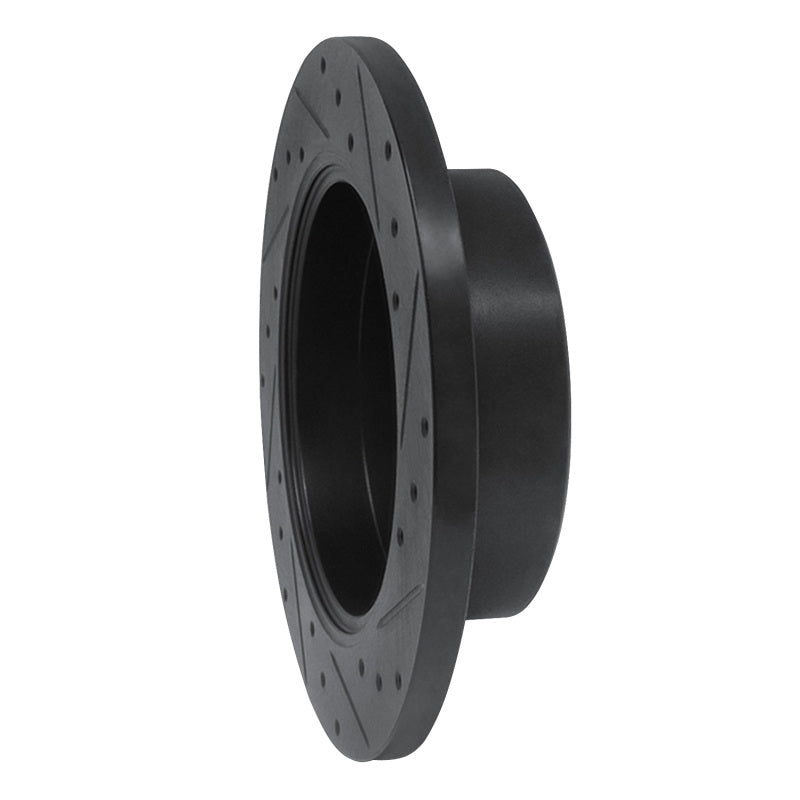 R1 06-18 Dodge Sprinter 2500 Rear Left Drilled & Slotted Black Brake Rotor