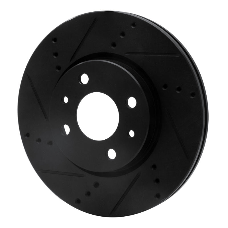 R1 09-19 Dodge Vision (Mexico) Front Left Drilled & Slotted Black Brake Rotor