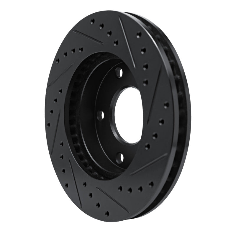 R1 69-78 Cadillac Eldorado Front/Rear Left Drilled & Slotted Black Brake Rotor