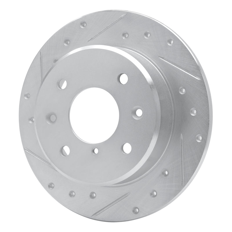 R1 86-88 Mazda RX-7 Rear Left Drilled & Slotted Silver Brake Rotor
