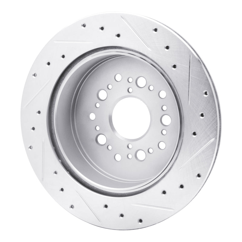 R1 92-00 Lexus LS400 Rear Left Drilled & Slotted Silver Brake Rotor