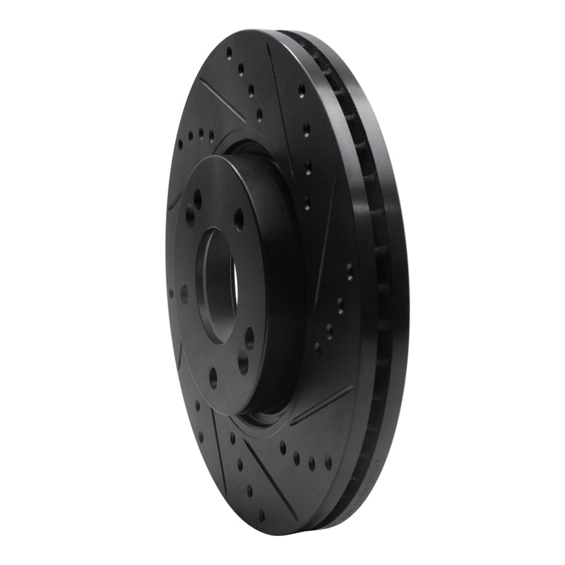 R1 12-16 Kia Sportage (USA/Canada) Front Right Drilled & Slotted Black Brake Rotor