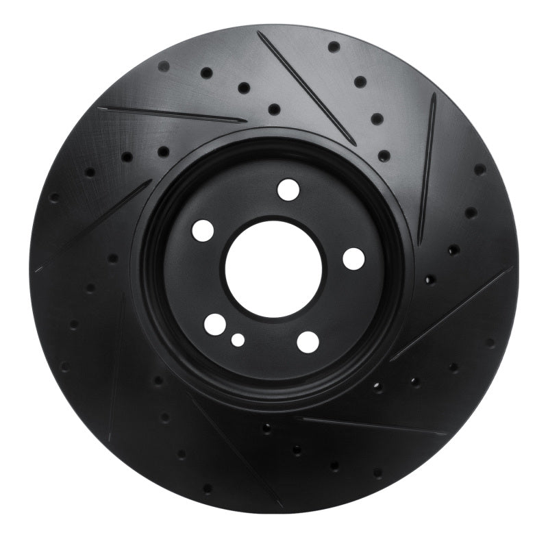 R1 19-26 Mercedes-Benz A220 Front Left Drilled & Slotted Black Brake Rotor