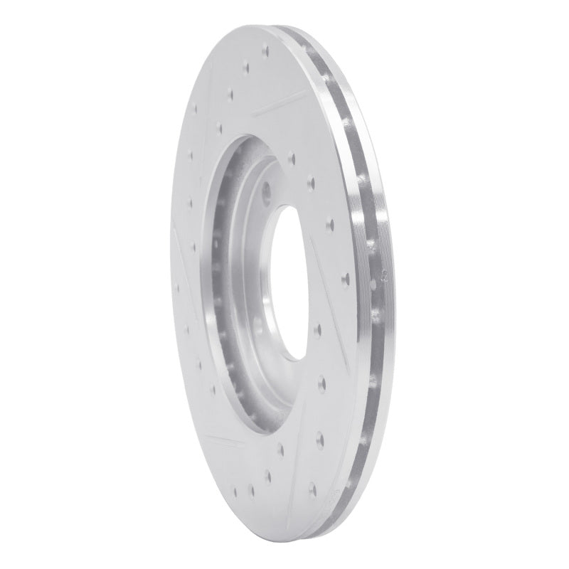 R1 81-82 Toyota Cressida Front Right Drilled & Slotted Silver Brake Rotor