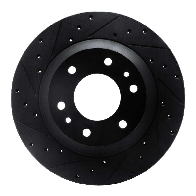 R1 02-05 Buick Rainier Front Left Drilled & Slotted Black Brake Rotor