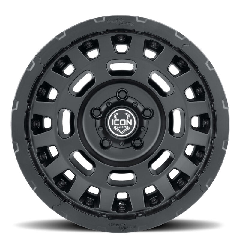 ICON Hammer Pro 17x8.5 / 6x5.5 / 25mm / 5.75in BS - Satin Black