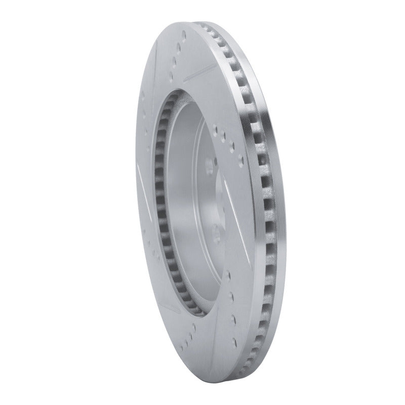 R1 19-25 Toyota Prius Prime Front Right Drilled & Slotted Silver Brake Rotor
