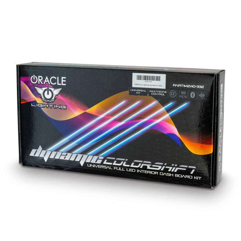 Oracle Lighting Dynamic Colorshift 18 Piece Universal Full LED Interior Dash Board Kit