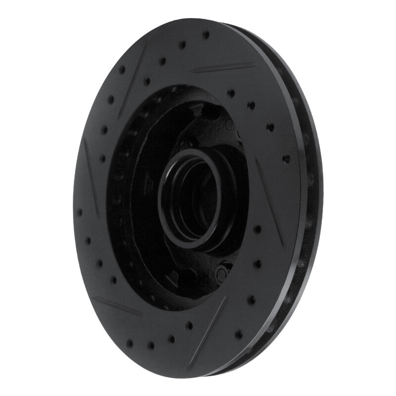 R1 83-97 Ford AEROSTAR Front Right Drilled & Slotted Black Brake Rotor