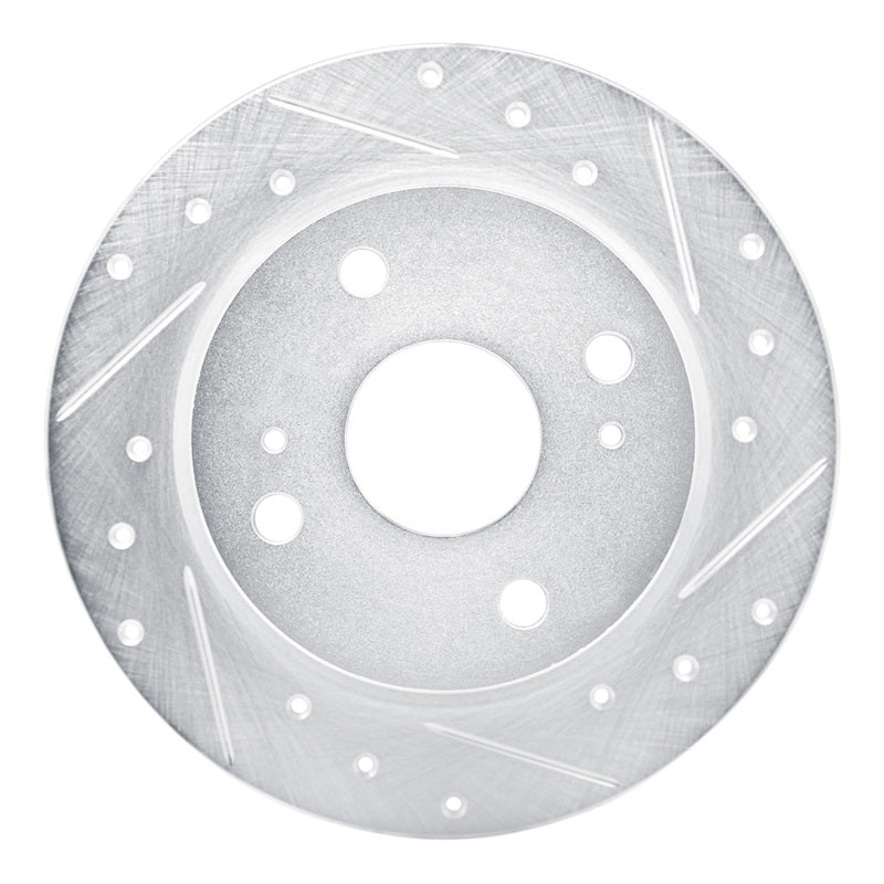R1 79-81 Toyota Celica Rear Right Drilled & Slotted Silver Brake Rotor